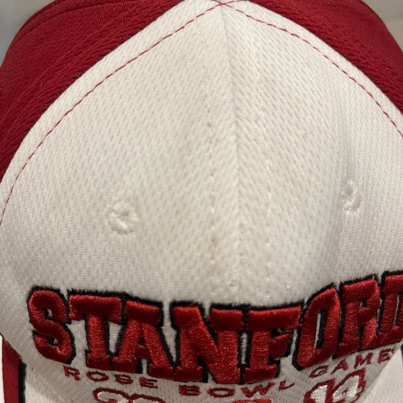 Stanford 100th Rose Bowl Game 2014 Hat Red White Adjustable, Preowned - Picture 6 of 8
